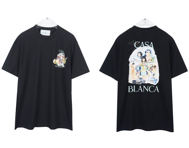 Casablanca Character Graphic CASA BLANCA Black T-Shirt Hover Image