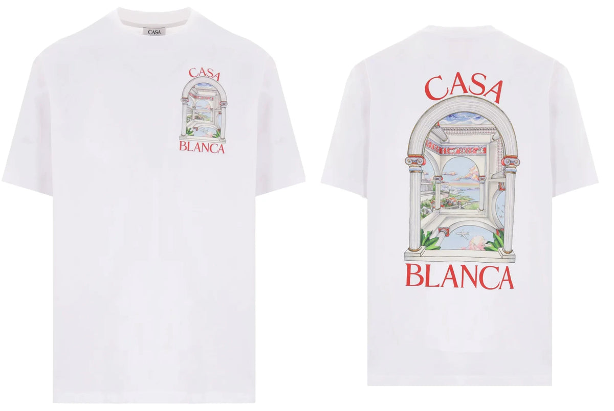 Casablanca Arch Window Blanca Graphic Short Sleeve T-Shirt