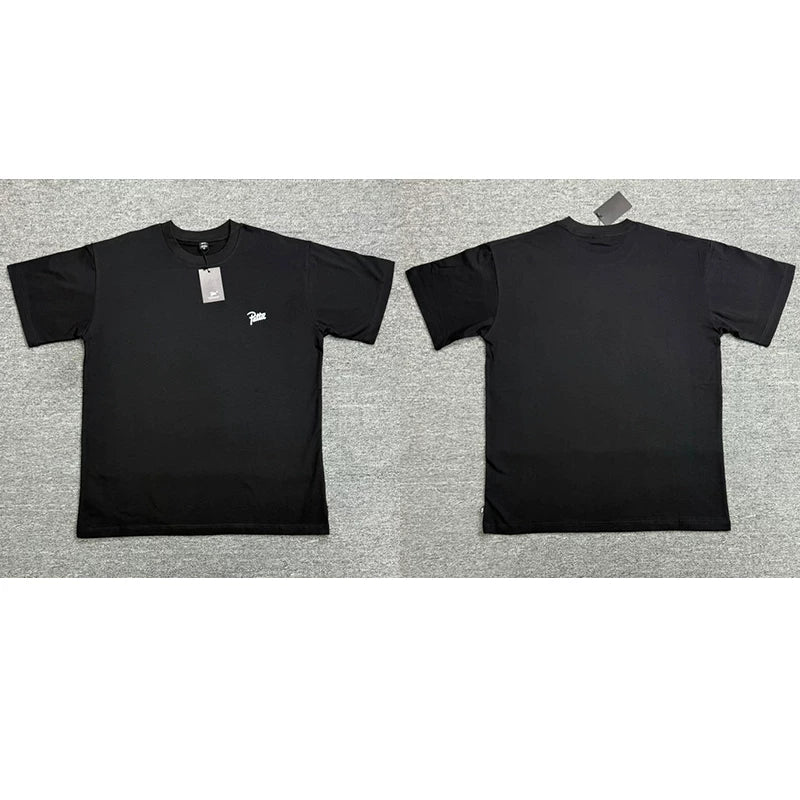 Patta Minimal Logo Black Short Sleeve T-Shirt Unisex
