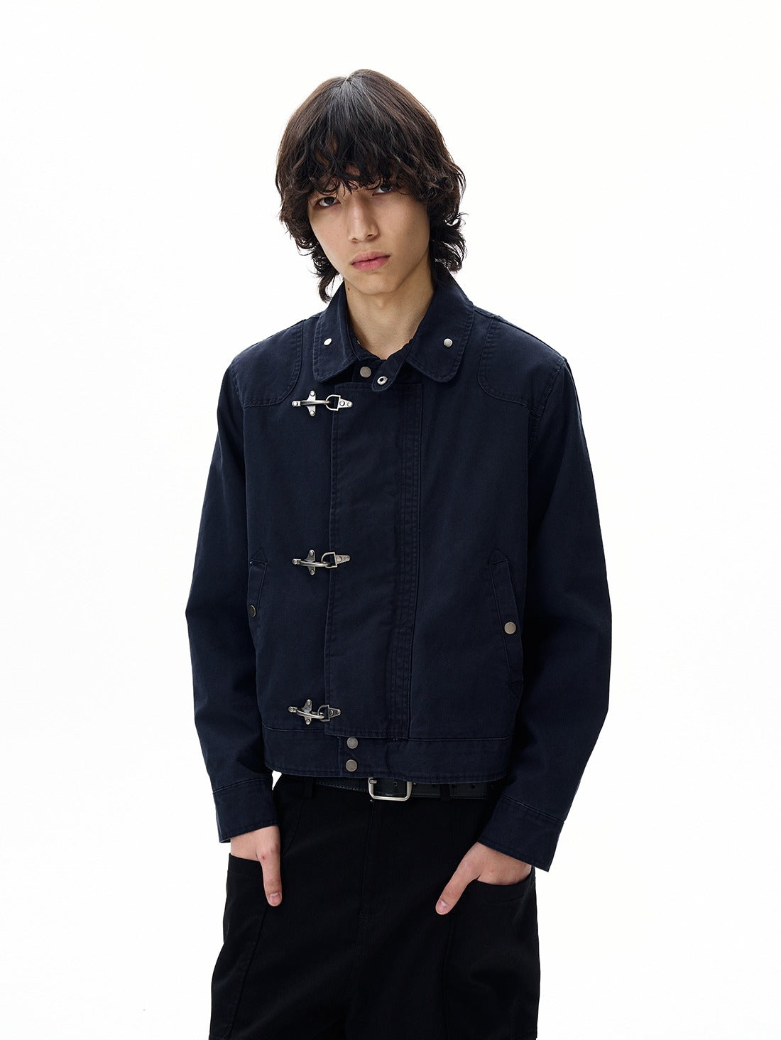 Aircraft Button Short Work Jacket
