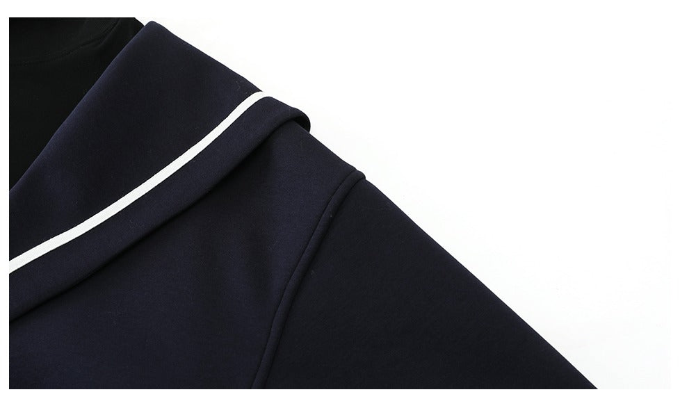 Sailor Collar High-Neck Sweatshirt