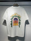 Casablanca Arched Building Laurel Graphic White Short Sleeve T-Shirt Unisex
