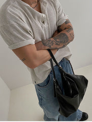 Henry Collar Ribbed Short Sleeve Pullover