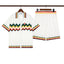 Casablanca White Base Colorful Zigzag Wavy Trim Shirt & Shorts Two Piece Set