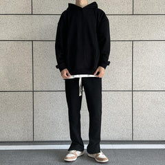 Oversize Side Slit Hooded Sweater