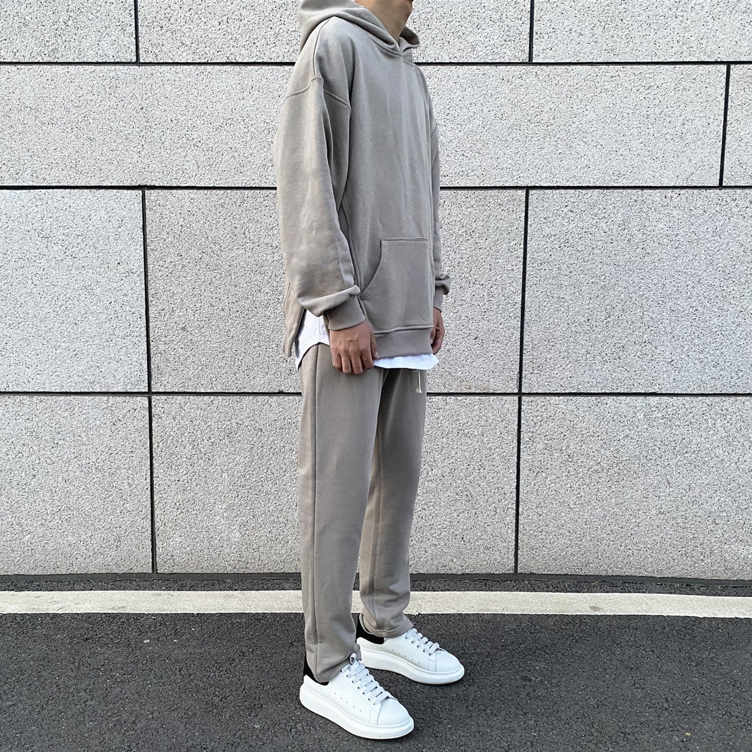 Oversize Side Slit Hooded Sweater
