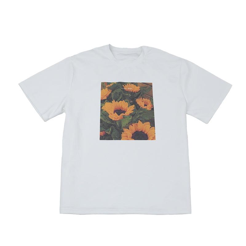 Oversized Sunflower Print T-Shirt