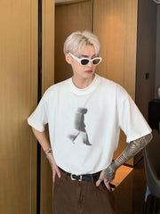 Printing Round Neck Cotton T-shirt