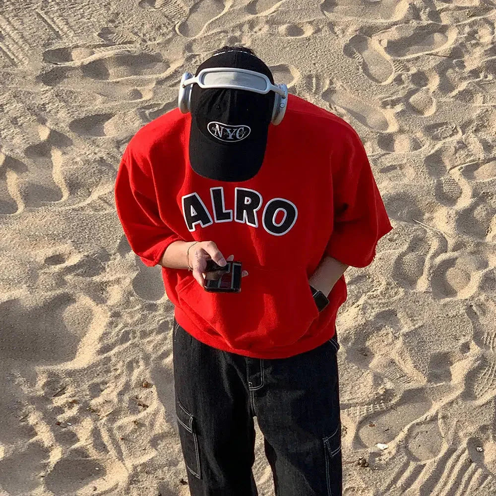 Relaxed Fit T-shirt with Kangaroo Pocket