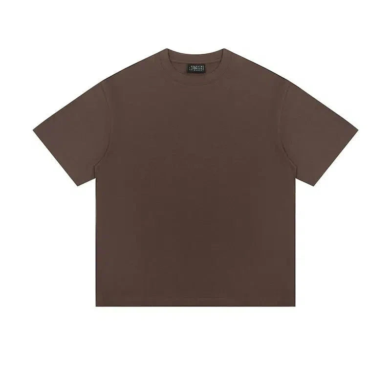 Solid Color Basic Short Sleeve T-shirt