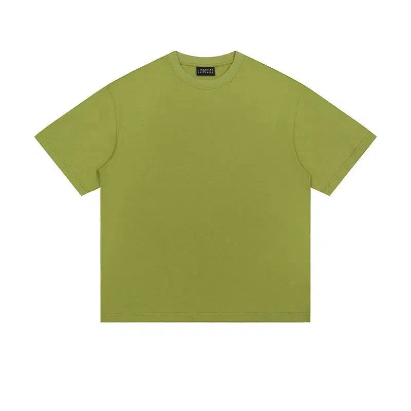 Solid Color Basic Short Sleeve T-shirt