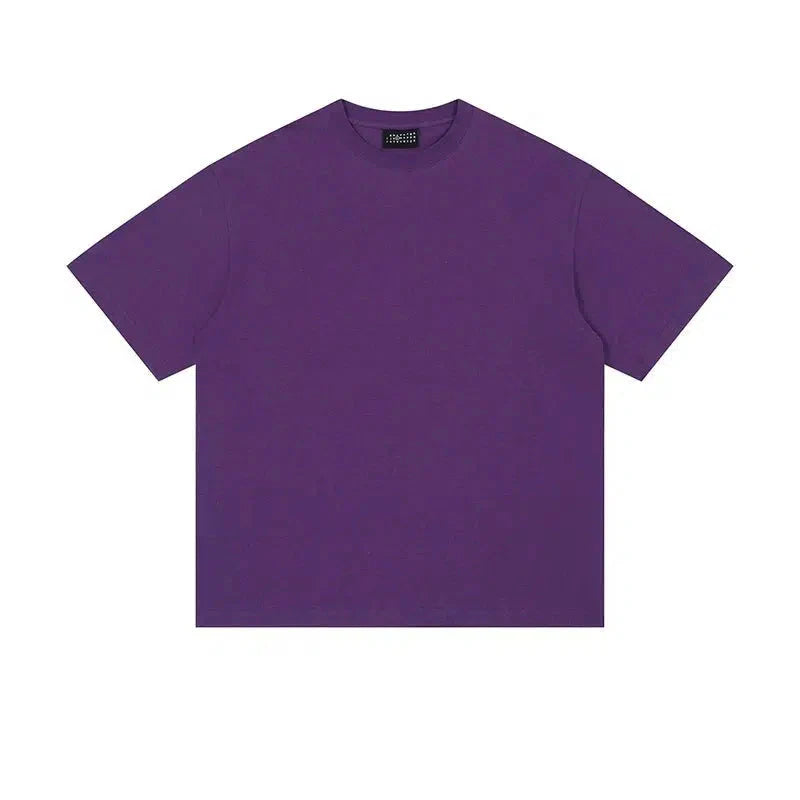 Solid Color Basic Short Sleeve T-shirt