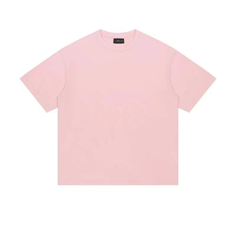 Solid Color Basic Short Sleeve T-shirt