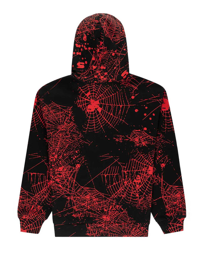 Sp5der AOP V2 Zip Up Hoodie Black Main Image