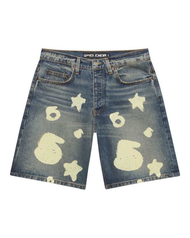 Sp5der Beluga Denim Short Indigo Hover Image
