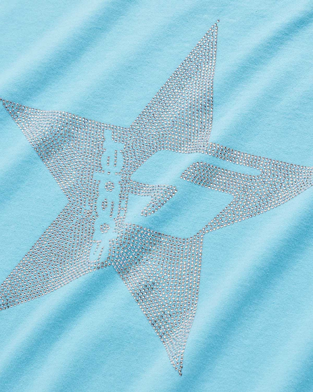 Sp5der Big 5 Star Rhinestone Tee Light Blue