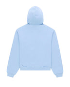 Sp5der OG Logo Mixed Stone Zip Up Hoodie Rock Blue