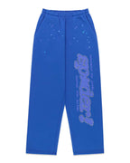 Sp5der Rhinestone Punk V2 Sweatpants Blue