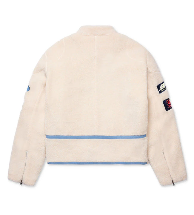 Sp5der Sherpa Hunter Moto Jacket White Main Image