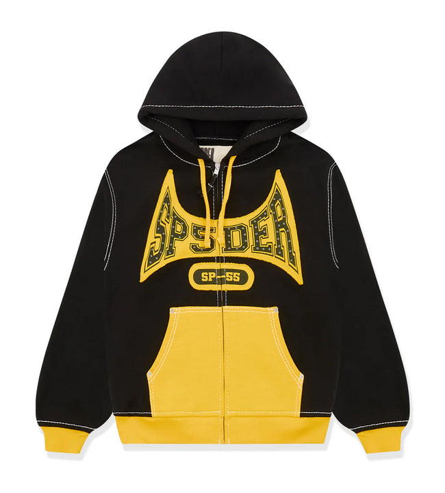 Sp5der T&F Zip-Up Hoodie Black/Yellow Hover Image