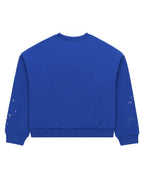 Sp5der Varsity Web Crewneck Blue