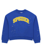 Sp5der Varsity Web Crewneck Blue