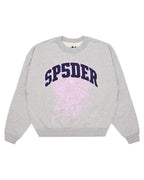 Sp5der Varsity Web Crewneck Heather Grey