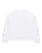 Sp5der Varsity Web Crewneck White