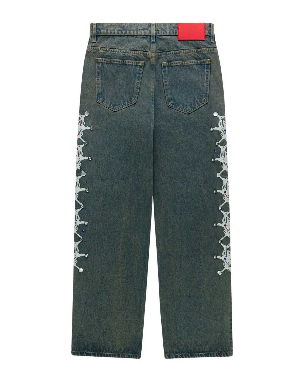 Sp5der Web Stone Denim Pants Indigo
