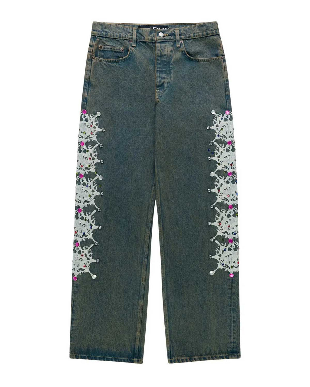 Sp5der Web Stone Denim Pants Indigo