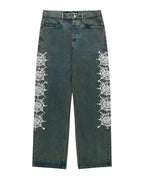 Sp5der Web Stone Denim Pants Indigo
