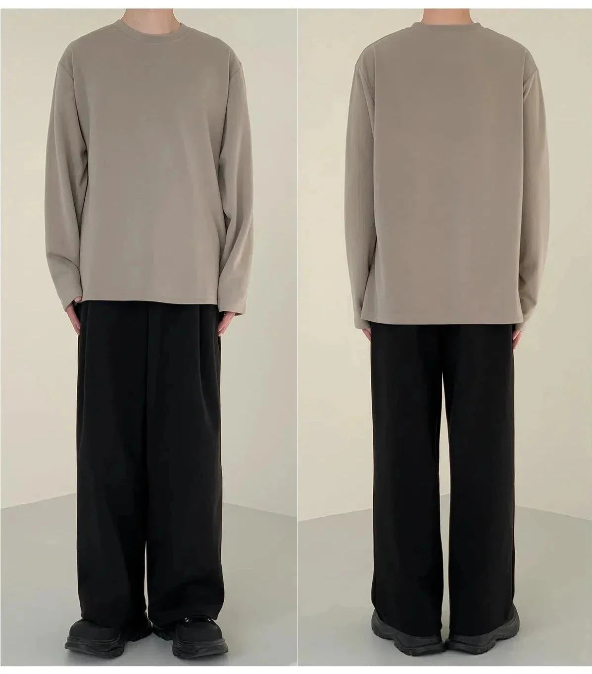 Velvet Round Neck Long Sleeve T-shirt