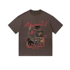 Vintage Print Crew Neck T-shirt