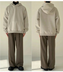 Woolen Sweatshirt with Kangaroo Pocket
