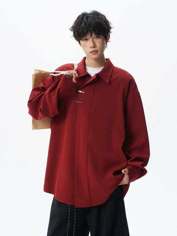 Chinese Style Metal Button Shirt