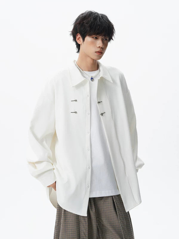 Chinese Style Metal Button Shirt