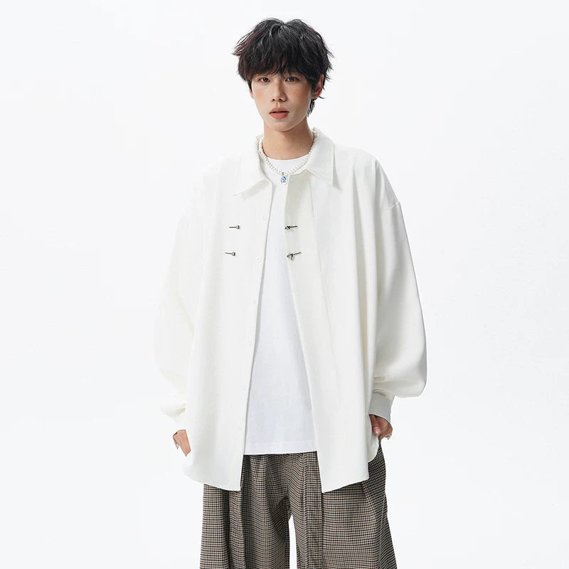 Chinese Style Metal Button Shirt