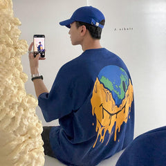 Cartoon Printing Round Neck T-Shirt