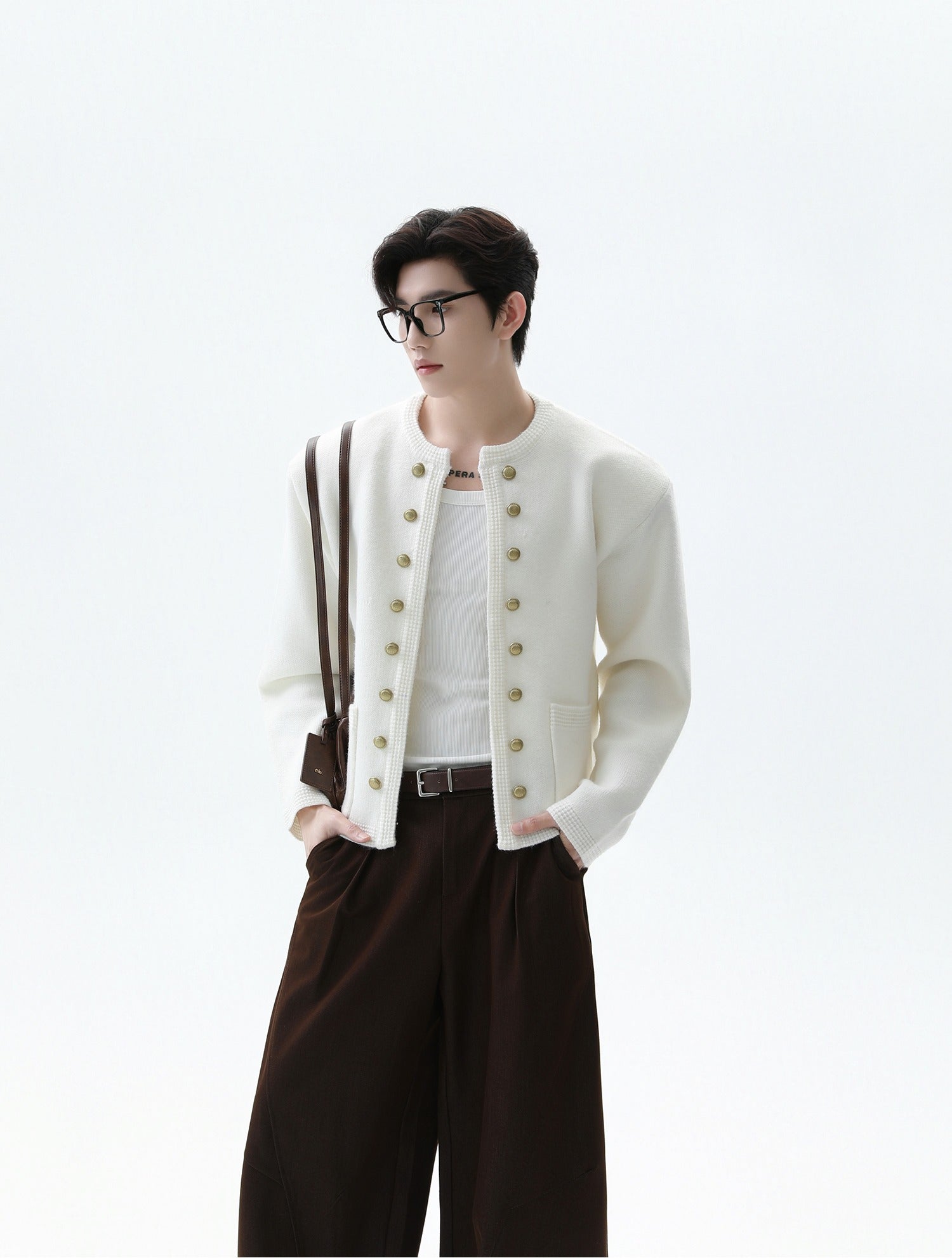 Double-Breasted Knitted Cardigan