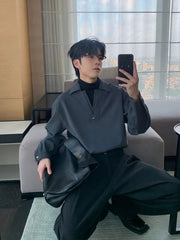 Turtleneck Patchwork Long Sleeve Shirt