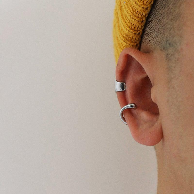 Silver Punk Style Earring Clip Set