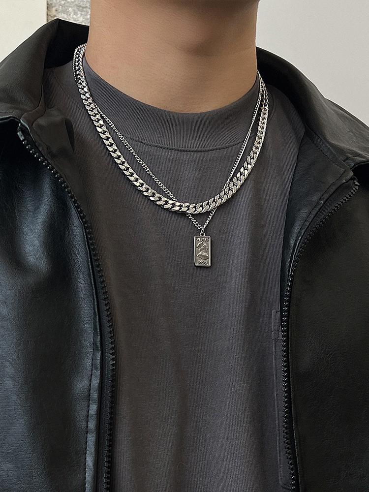 Double Cuban Chain Necklace