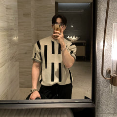 Knitted Short Sleeve Pullover