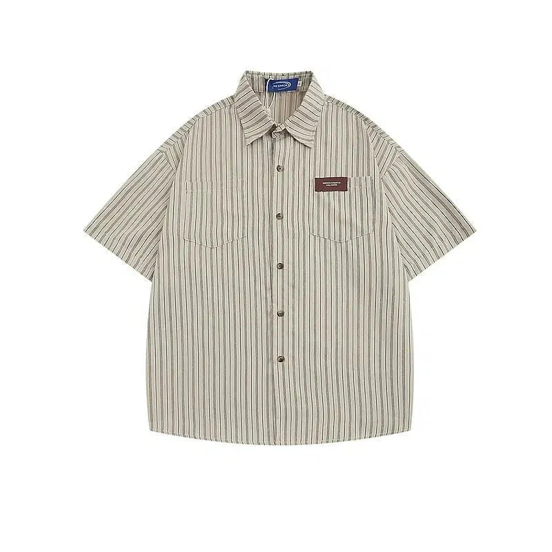 Classic Striped Short Sleeve Shirt