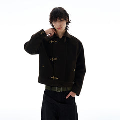 Suede Toggle Button Jacket