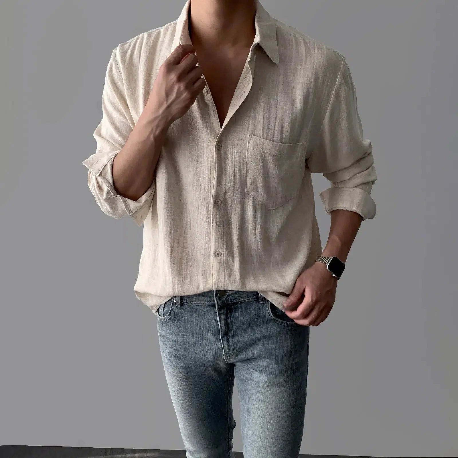 Casual Long Sleeve Button-Up Shirt