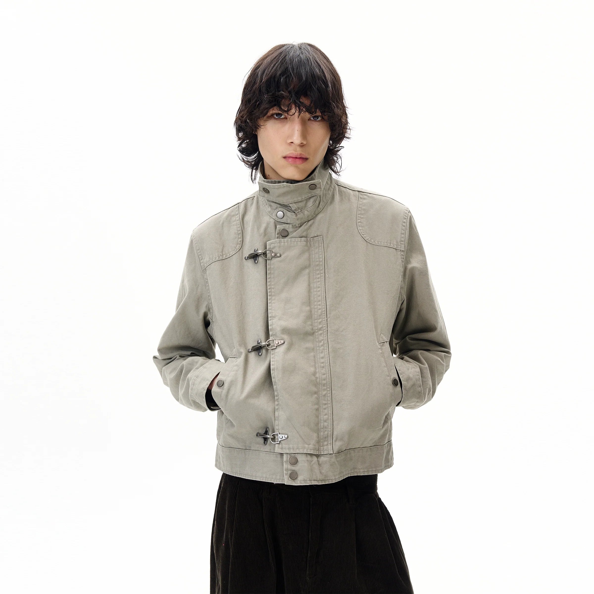 Aircraft Button Short Work Jacket
