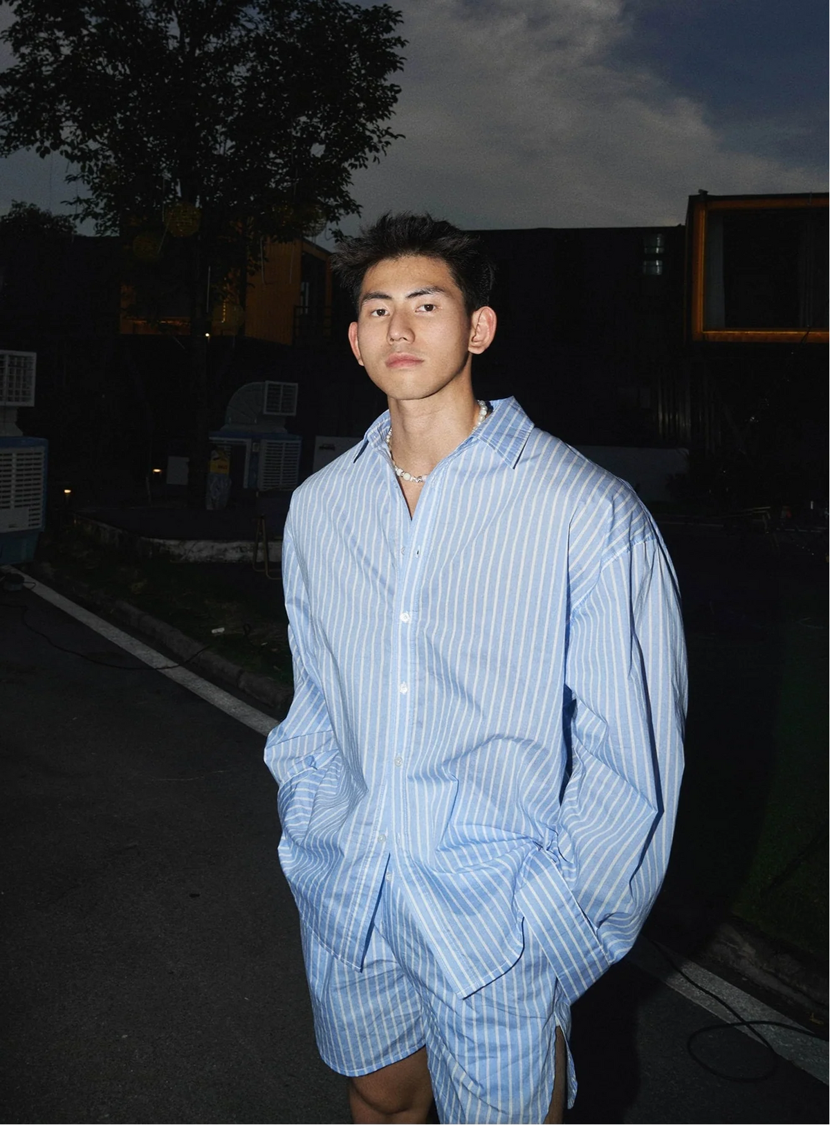 Loose Striped Suit
