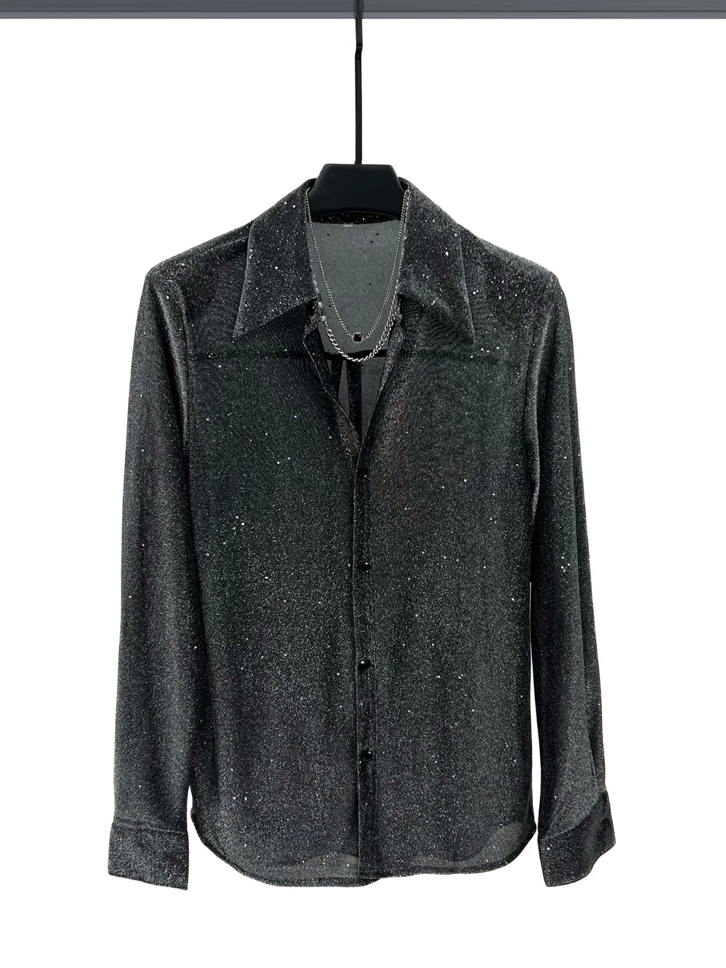 Silk Starry Sky Loose Fit Shirt