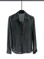 Silk Starry Sky Loose Fit Shirt